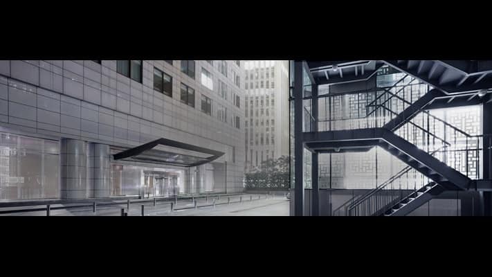 parking lot stairwell