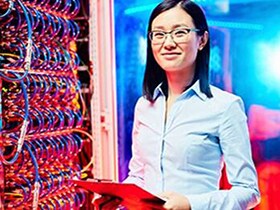 Woman is smiling at camera