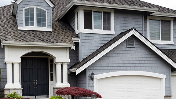 Front view of a modern home