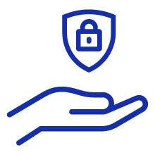 Hand and lock icon
