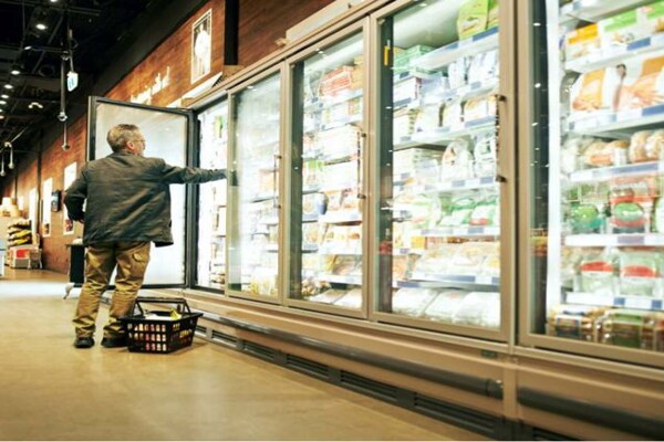 Man opening a refrigeration