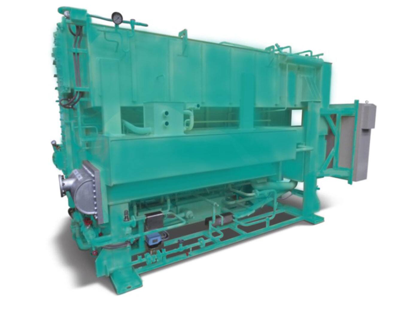 A YHAP absorption heat pump on a white background