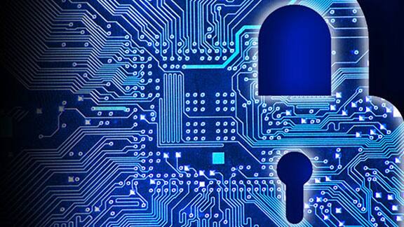 Icon of a lock depicting fight against security threat