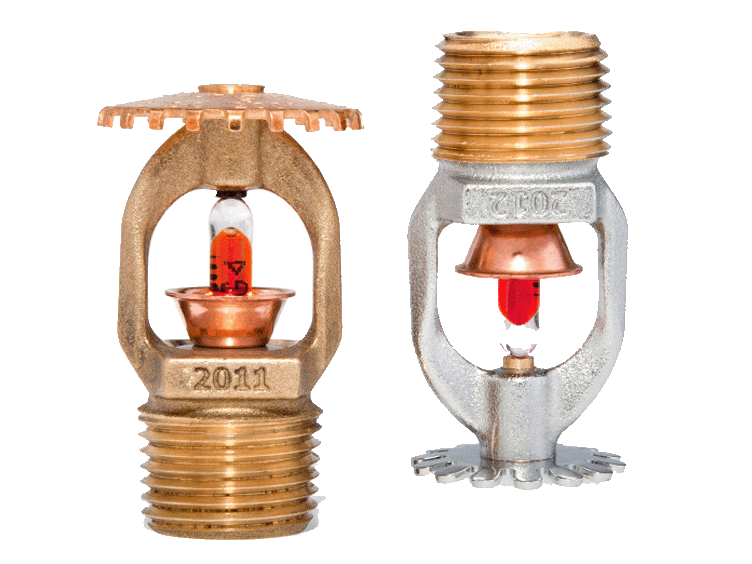 Two sprinklers next to each other