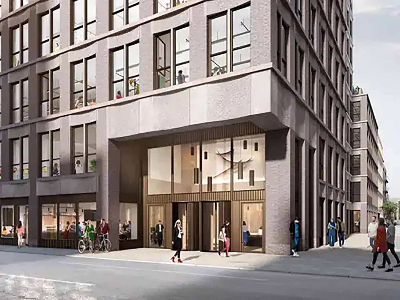 Exterior of a high-rise building