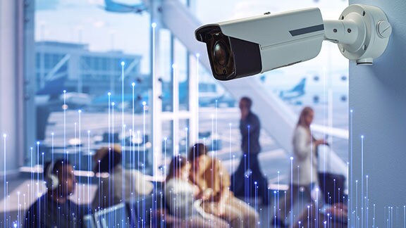 Video survellience on office wall